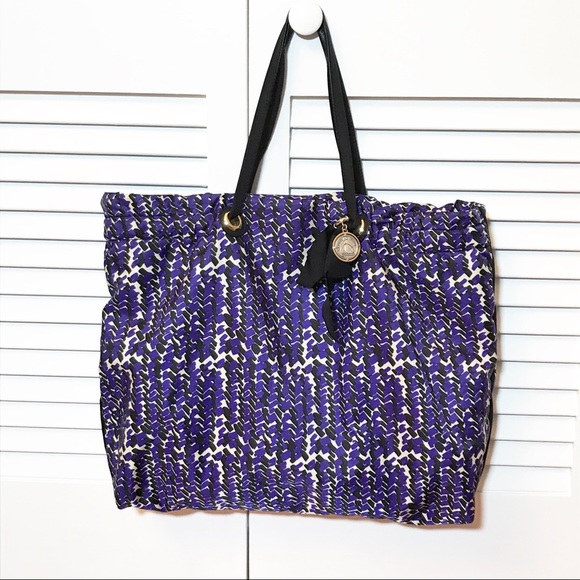 Lanvin Handbags - 💥HOST PICK💥Lanvin Purple & Black Woven Tote